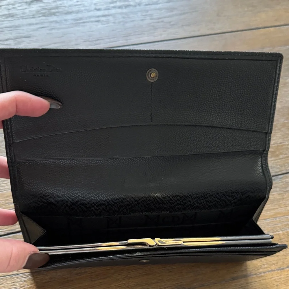 Christian Dior Long Wallet in Black